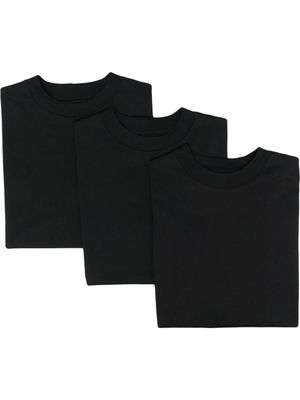 Jil Sander lot de trois t-shirts à patch logo - Noir