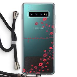 Kusjes: Samsung Galaxy S10 Plus Transparant Hoesje met koord