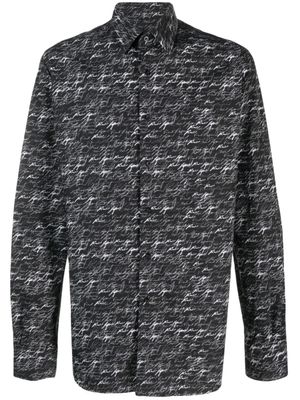 Karl Lagerfeld chemise Karl Signature en coton - Noir