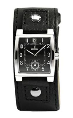 Horlogeband Festina F16068-B Kunststof/Plastic Zwart 18mm