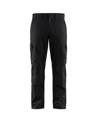Blåkläder Industrie werkbroek stretch met kniezakken 14481832 | Zwart/High-Vis Geel | Maat 60 - 7330509760222