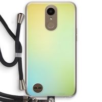 Minty mist pastel: LG K10 (2017) Transparant Hoesje met koord