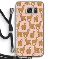 Alpacas: Samsung Galaxy S7 Transparant Hoesje met koord