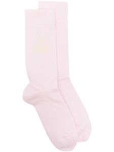 ISABEL MARANT chaussettes Siloki à logo intarsia - Rose