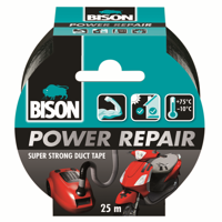 Bison power duct tape zwart 25mx4.8cm