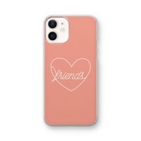 Friends heart: iPhone 12 Transparant Hoesje