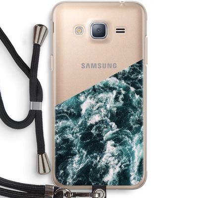 Zee golf: Samsung Galaxy J3 (2016) Transparant Hoesje met koord