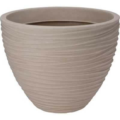 Plantenpot/bloempot Dunes - Tuin - stevig kunststof - beige/zand - D40 x H31 cm Plantenpot/bloempot Dunes - Tuin - stevig kunststof - beige/zand - D40 x H31 cm