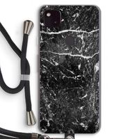 Zwart marmer: Pixel 4a 5G Transparant Hoesje met koord