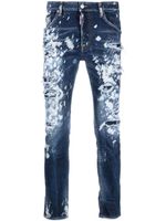 DSQUARED2 jean à effet taches de peinture - Bleu