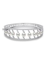 Yoko London bracelet Raindrop Akoya serti de diamants - Argent