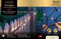 Led basic lights 9.5 meter 96 LED zwart/warm wit Lumineo - Lumineo