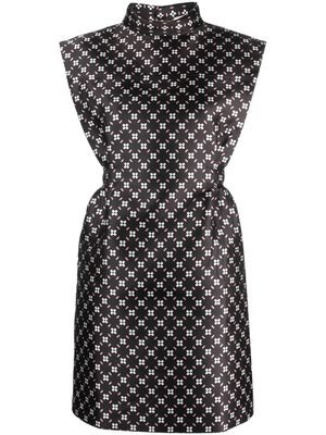 Lanvin robe courte à fleurs - Noir