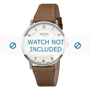 Horlogeband Boccia 3259-01 Leder Bruin 18mm