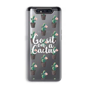 Cactus quote: Samsung Galaxy A80 Transparant Hoesje