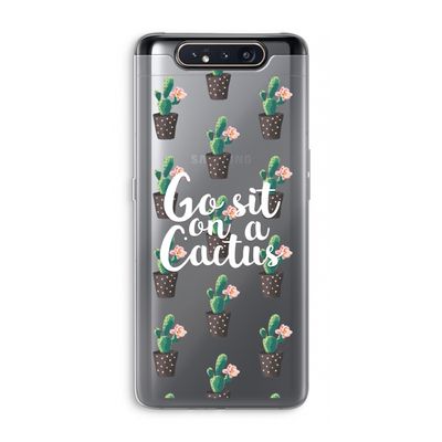 Cactus quote: Samsung Galaxy A80 Transparant Hoesje