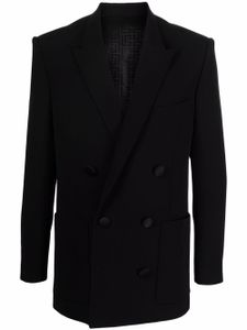 Balmain blazer croisé à revers pointus - Noir