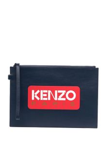 Kenzo pochette à logo imprimé - Bleu