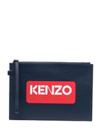 Kenzo pochette à logo imprimé - Bleu - thumbnail