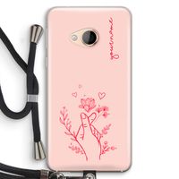 Giving Flowers: HTC U Play Transparant Hoesje met koord