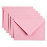 Envelop Papicolor C6 114x162mm babyroze pak à 6 stuks