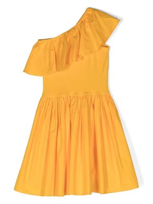 Molo robe volantée Chloey à une épaule - Jaune