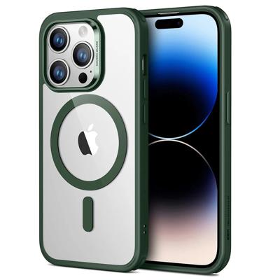 iPhone 14 Pro Classic Hybrid Case (HaloLock) - Clear Green
