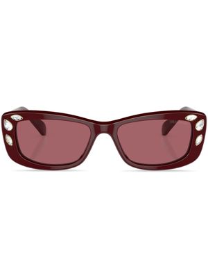 Swarovski Eyewear lunettes de soleil à monture rectangulaire - Rouge