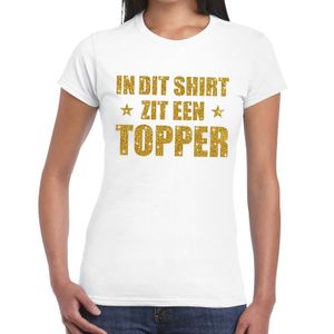 In dit shirt zit een Topper glitter tekst t-shirt wit dames