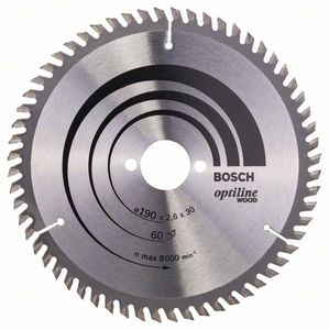 Bosch Accessoires Cirkelzaagblad Optiline Wood 190 x 30 x 2,6 mm, 60 1st - 2608641188