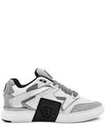 Philipp Plein baskets Mix à patch logo - Blanc - thumbnail