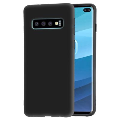 Frosted zachte TPU beschermhoes voor Galaxy S10+(Black)