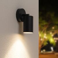 Lago LED Wandlamp Zwart - 5 Watt 400 lumen - IP44 Waterdicht - GU10 - 4000K neutraal wit - Dimbaar - Kantelbaar - Binnen en buiten