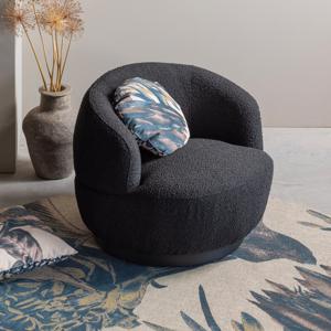 BePureHome Draaifauteuil Woolly Bouclé - Antraciet