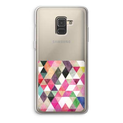 Gekleurde driehoekjes: Samsung Galaxy A8 (2018) Transparant Hoesje
