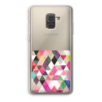 Gekleurde driehoekjes: Samsung Galaxy A8 (2018) Transparant Hoesje