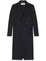 Saint Laurent trench à boutonnière croisée - Noir