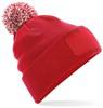 Beechfield CB443 Snowstar® Patch Beanie - Classic Red/Off White - One Size