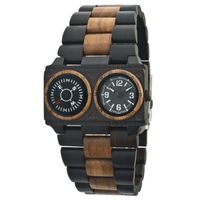 GreenTime ZW072B Kompas Houten Horloge - thumbnail