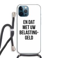 Belastinggeld: iPhone 12 Pro Max Transparant Hoesje met koord