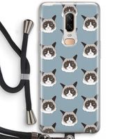 It's a Purrr Case: OnePlus 6 Transparant Hoesje met koord