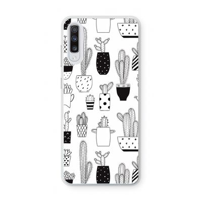 Cactusmotief: Samsung Galaxy A70 Transparant Hoesje