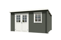 Blokhut Amira 380x275 Green Grey-Wit - Outdoor life