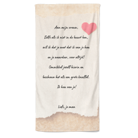 Valentijn handdoek Aan mijn vrouw - Pillow Buddies