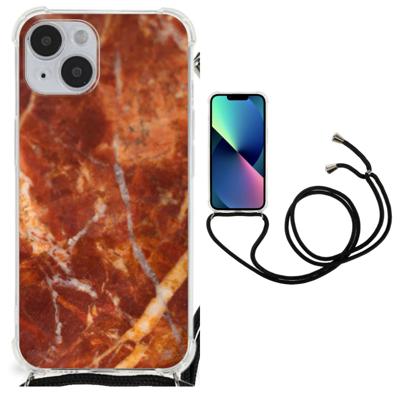 iPhone 14 Plus Anti-Shock Hoesje Marmer Bruin iPhone 14 Plus Anti-Shock Hoesje Marmer Bruin