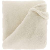 Deken/plaid Justin - creme wit - polyester - 150 x 200 cm Deken/plaid Justin - creme wit - polyester - 150 x 200 cm