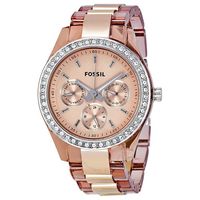 Horlogeband Fossil ES2866 Kunststof/Plastic Rosé 9mm - thumbnail