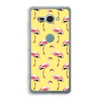 Flamingo's geel: Sony Xperia XZ2 Compact Transparant Hoesje