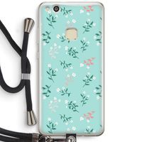 Small white flowers: Huawei Ascend P10 Lite Transparant Hoesje met koord