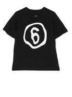 MM6 Maison Margiela Kids t-shirt en coton à logo - Noir - thumbnail